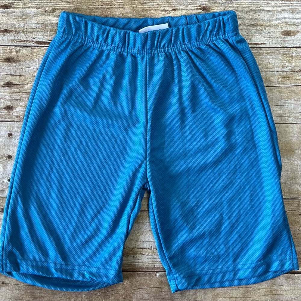 Space‎ Jam Kids Blue Athletic Mesh Basketball Shorts Elastic Waistband